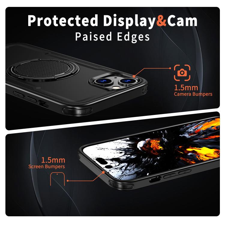 kalebol Metal 360 Degree Rotation Holder MagSafe Phone Case, For iPhone 14 Plus, For iPhone 14, For iPhone 14 Pro, For iPhone 14 Pro Max