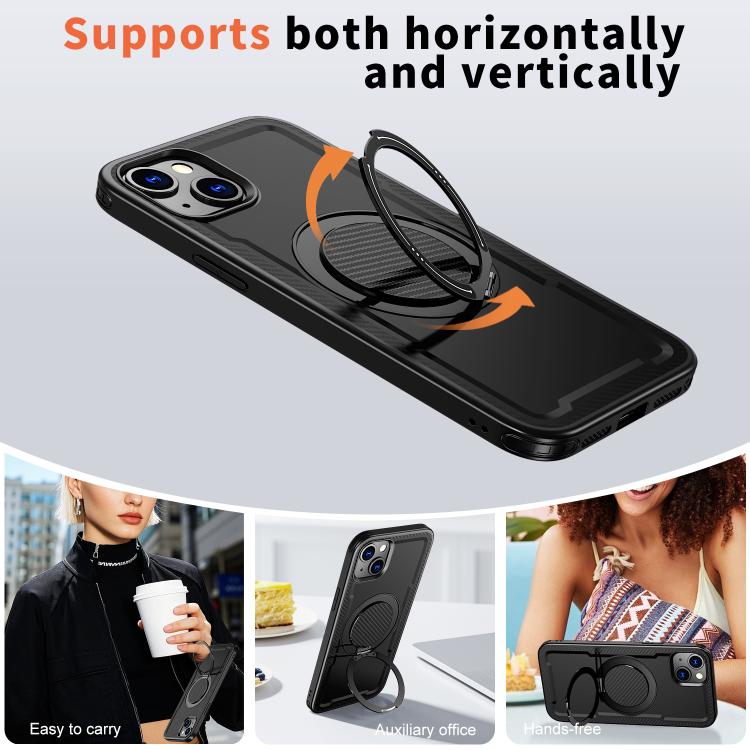 kalebol Metal 360 Degree Rotation Holder MagSafe Phone Case, For iPhone 14 Plus, For iPhone 14, For iPhone 14 Pro, For iPhone 14 Pro Max