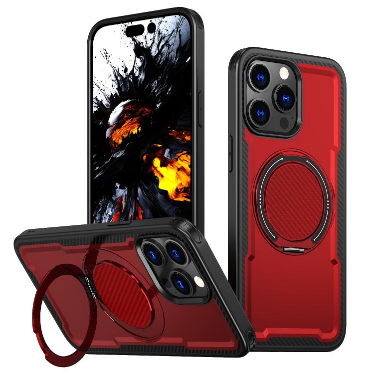 kalebol Metal 360 Degree Rotation Holder MagSafe Phone Case, For iPhone 14 Plus, For iPhone 14, For iPhone 14 Pro, For iPhone 14 Pro Max