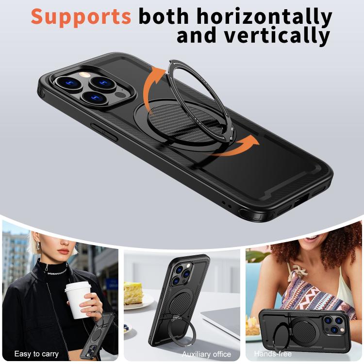 kalebol Metal 360 Degree Rotation Holder MagSafe Phone Case, For iPhone 13 Pro, For iPhone 13