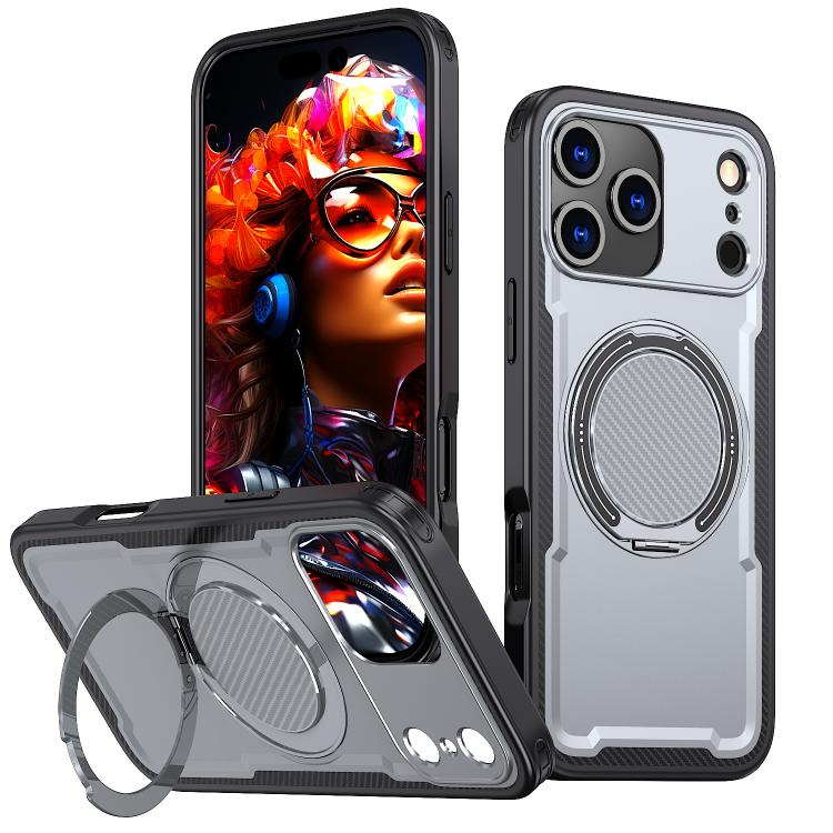 kalebol Metal 360 Degree Rotation Holder MagSafe Phone Case, For iPhone 17 Pro Max, For iPhone 17 Pro, For iPhone 17, For iPhone 17 Air