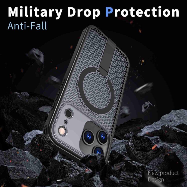 kalebol Honeycomb Cooling MagSafe Holder Phone Case, For iPhone 17 Pro Max, For iPhone 17 Pro, For iPhone 17, For iPhone 17 Air