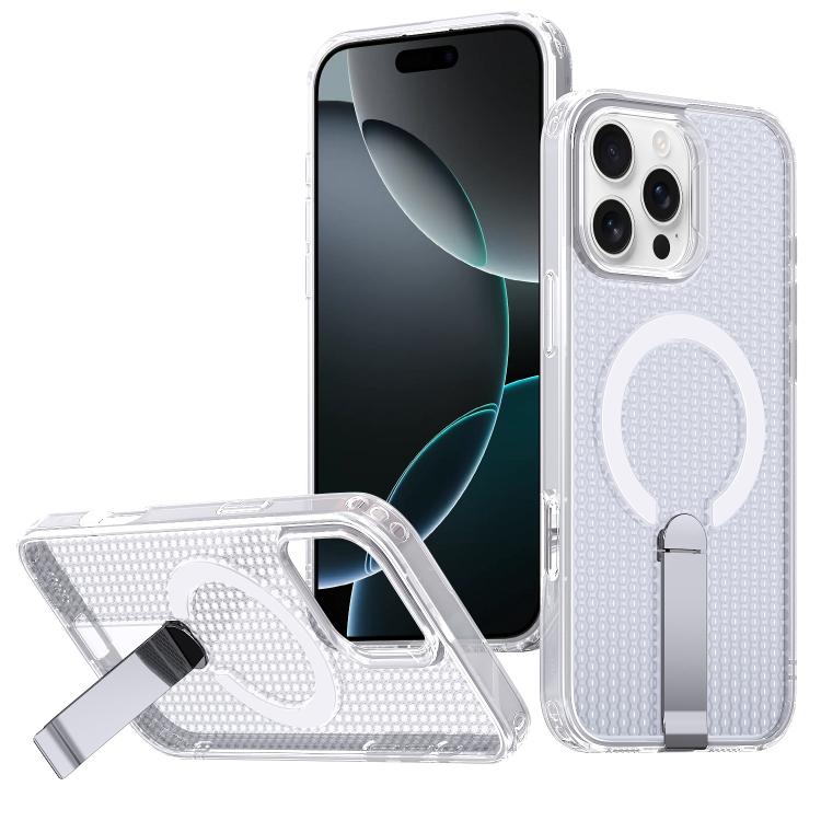 kalebol Honeycomb Cooling MagSafe Holder Phone Case, For iPhone 16e, For iPhone 16 Pro Max, For iPhone 16 Pro, For iPhone 16 Plus