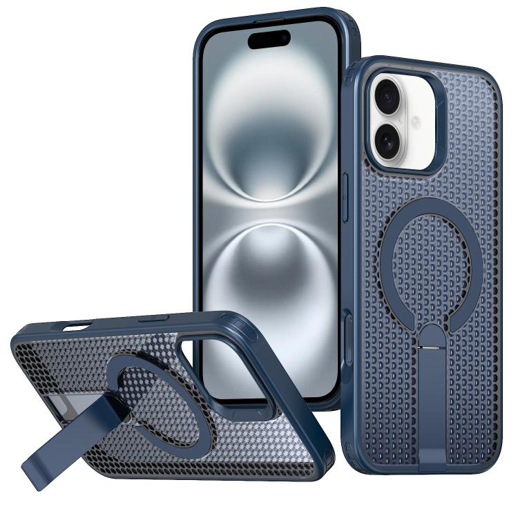 kalebol Honeycomb Cooling MagSafe Holder Phone Case, For iPhone 16, For iPhone 15 Pro Max, For iPhone 15 Pro, For iPhone 15 Plus