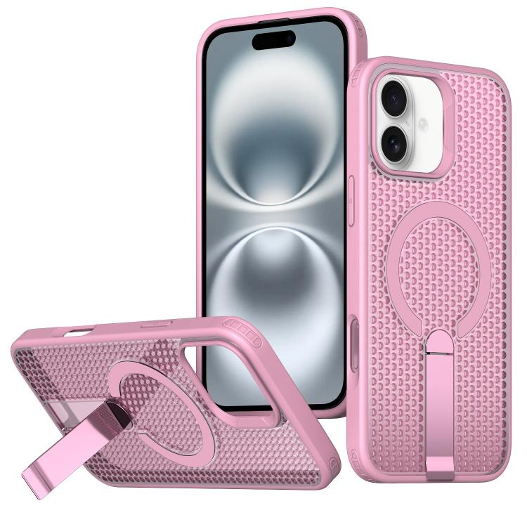 kalebol Honeycomb Cooling MagSafe Holder Phone Case, For iPhone 16, For iPhone 15 Pro Max, For iPhone 15 Pro, For iPhone 15 Plus