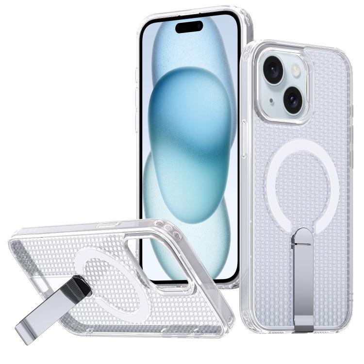 kalebol Honeycomb Cooling MagSafe Holder Phone Case, For iPhone 16, For iPhone 15 Pro Max, For iPhone 15 Pro, For iPhone 15 Plus