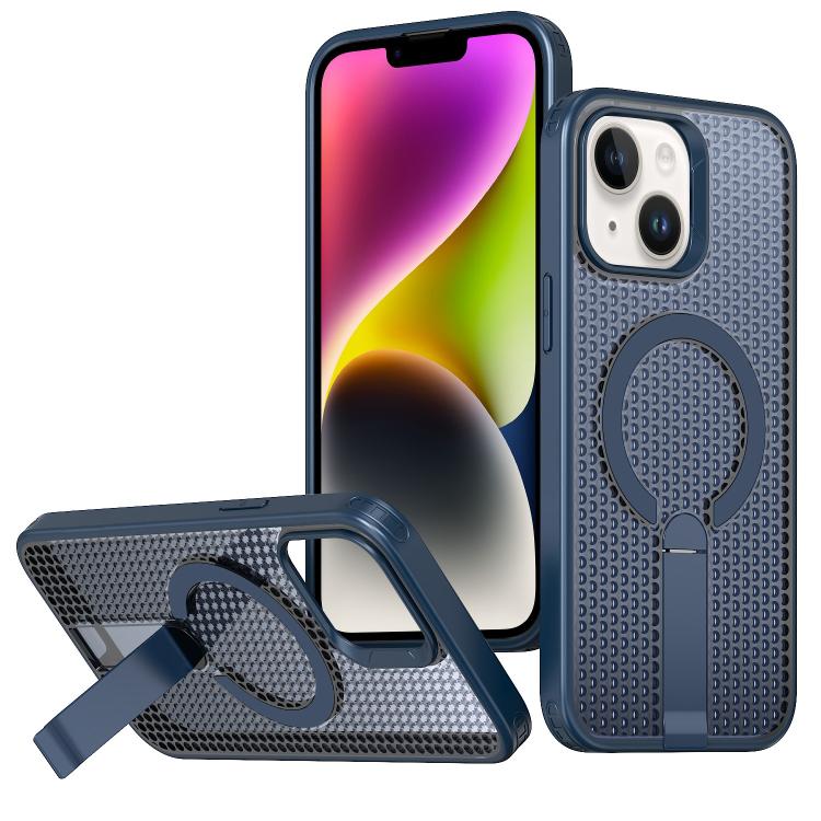 kalebol Honeycomb Cooling MagSafe Holder Phone Case, For iPhone 15, For iPhone 14 Plus, For iPhone 14, For iPhone 14 Pro