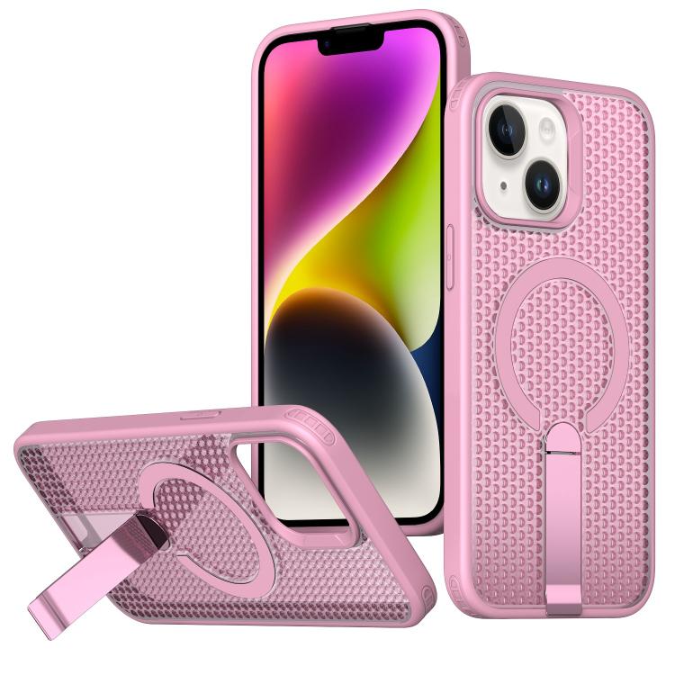 kalebol Honeycomb Cooling MagSafe Holder Phone Case, For iPhone 15, For iPhone 14 Plus, For iPhone 14, For iPhone 14 Pro