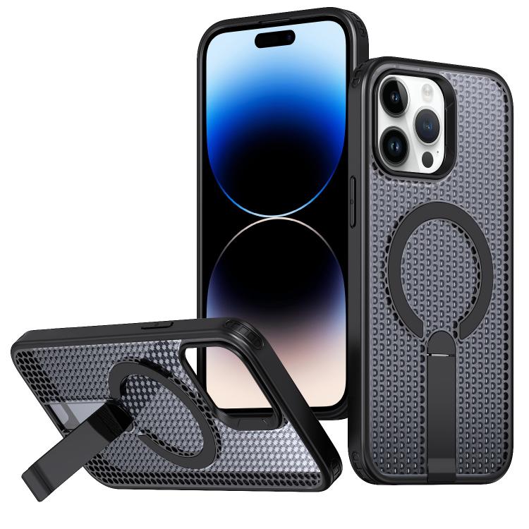 kalebol Honeycomb Cooling MagSafe Holder Phone Case, For iPhone 14 Pro Max, For iPhone 13 Pro Max, For iPhone 13
