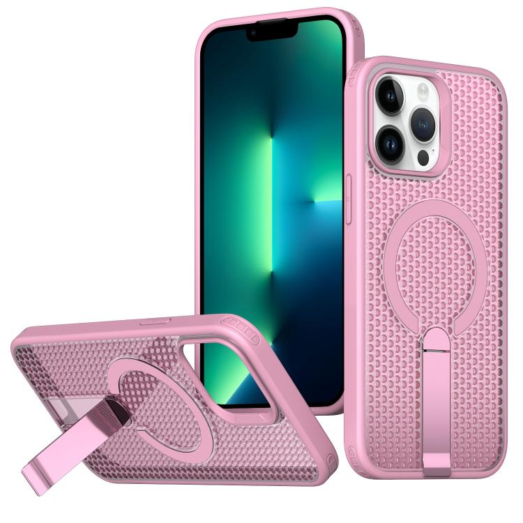 kalebol Honeycomb Cooling MagSafe Holder Phone Case, For iPhone 14 Pro Max, For iPhone 13 Pro Max, For iPhone 13