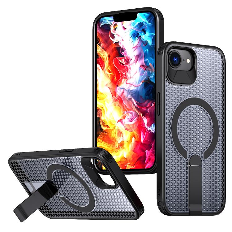 kalebol Honeycomb Cooling MagSafe Holder Phone Case, For iPhone 16e, For iPhone 16 Pro Max, For iPhone 16 Pro, For iPhone 16 Plus