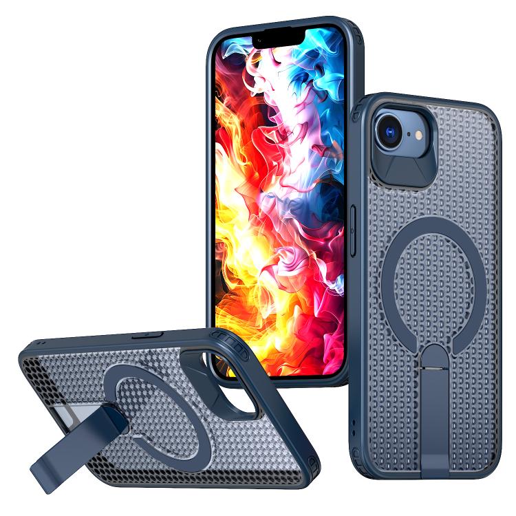 kalebol Honeycomb Cooling MagSafe Holder Phone Case, For iPhone 16e, For iPhone 16 Pro Max, For iPhone 16 Pro, For iPhone 16 Plus