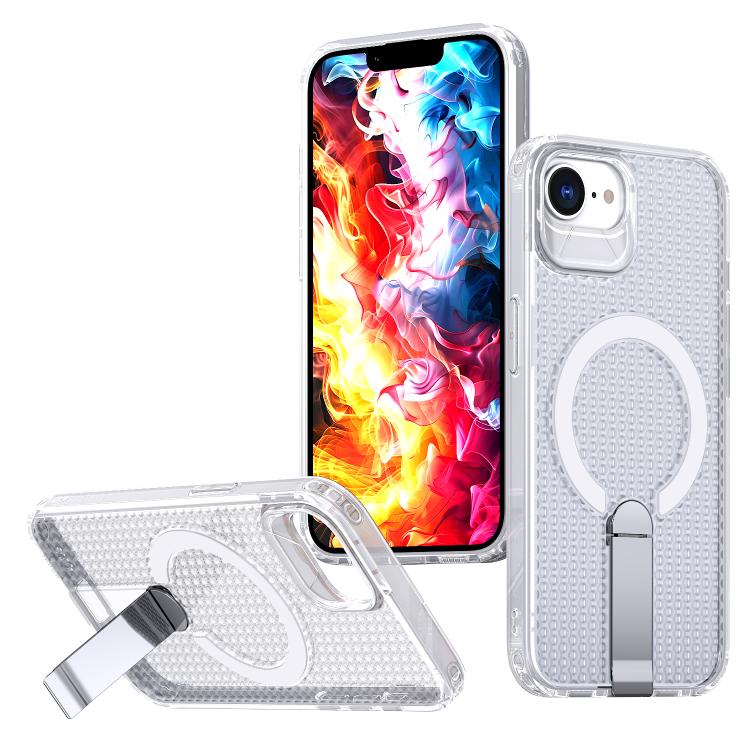 kalebol Honeycomb Cooling MagSafe Holder Phone Case, For iPhone 16e, For iPhone 16 Pro Max, For iPhone 16 Pro, For iPhone 16 Plus