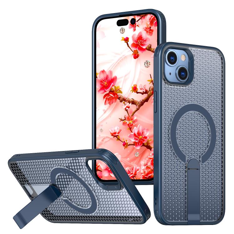 kalebol Honeycomb Cooling MagSafe Holder Phone Case, For iPhone 15, For iPhone 14 Plus, For iPhone 14, For iPhone 14 Pro