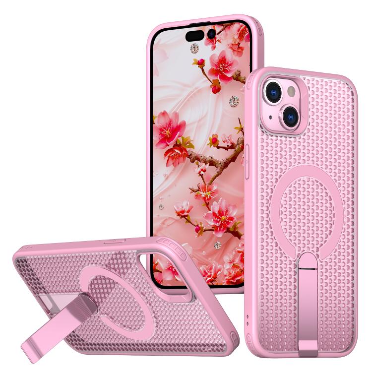 kalebol Honeycomb Cooling MagSafe Holder Phone Case, For iPhone 15, For iPhone 14 Plus, For iPhone 14, For iPhone 14 Pro