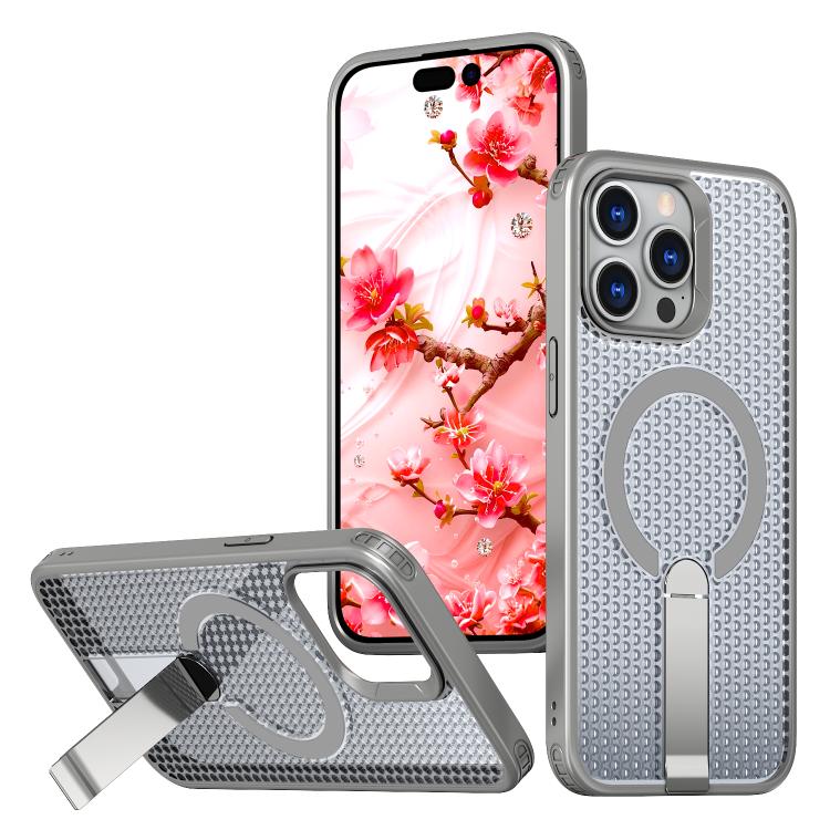 kalebol Honeycomb Cooling MagSafe Holder Phone Case, For iPhone 15, For iPhone 14 Plus, For iPhone 14, For iPhone 14 Pro