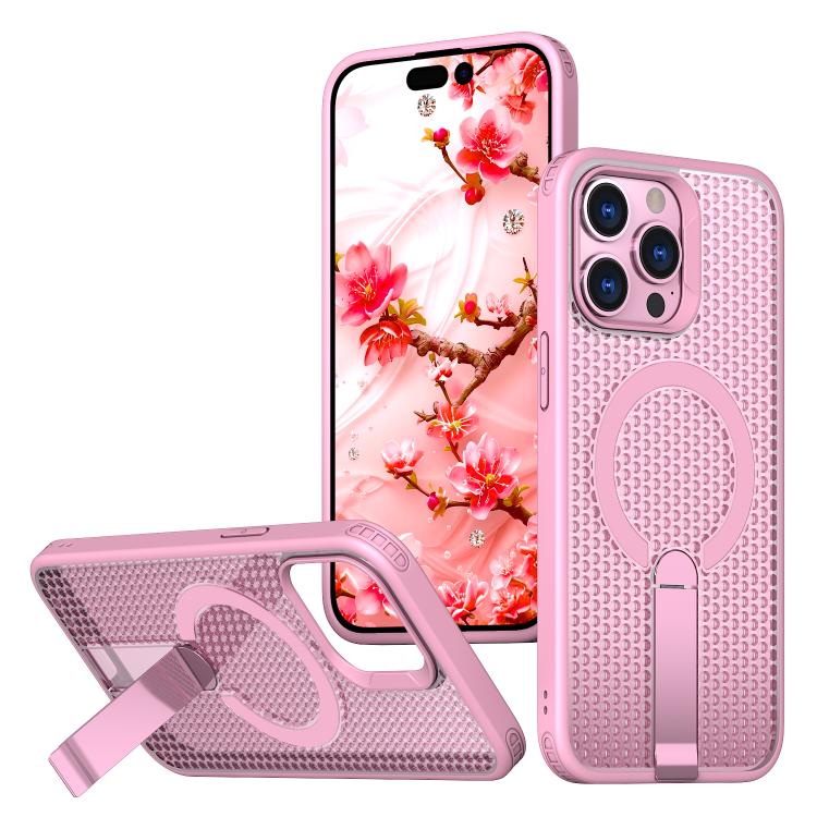 kalebol Honeycomb Cooling MagSafe Holder Phone Case, For iPhone 14 Pro Max, For iPhone 13 Pro Max, For iPhone 13