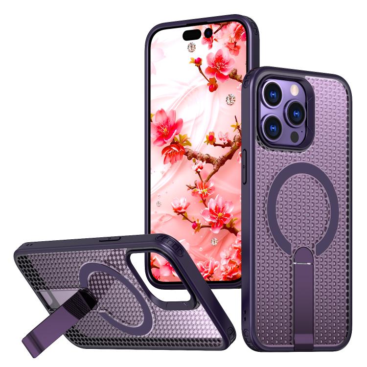 kalebol Honeycomb Cooling MagSafe Holder Phone Case, For iPhone 14 Pro Max, For iPhone 13 Pro Max, For iPhone 13