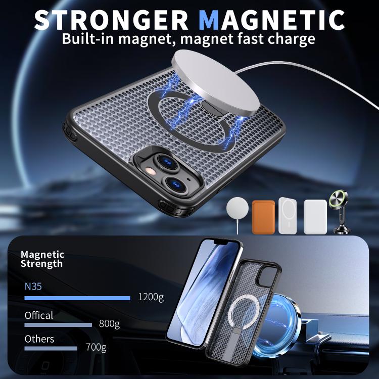 Kalebol Honeycomb Cooling MagSafe Holder Phone Case for iPhone 13