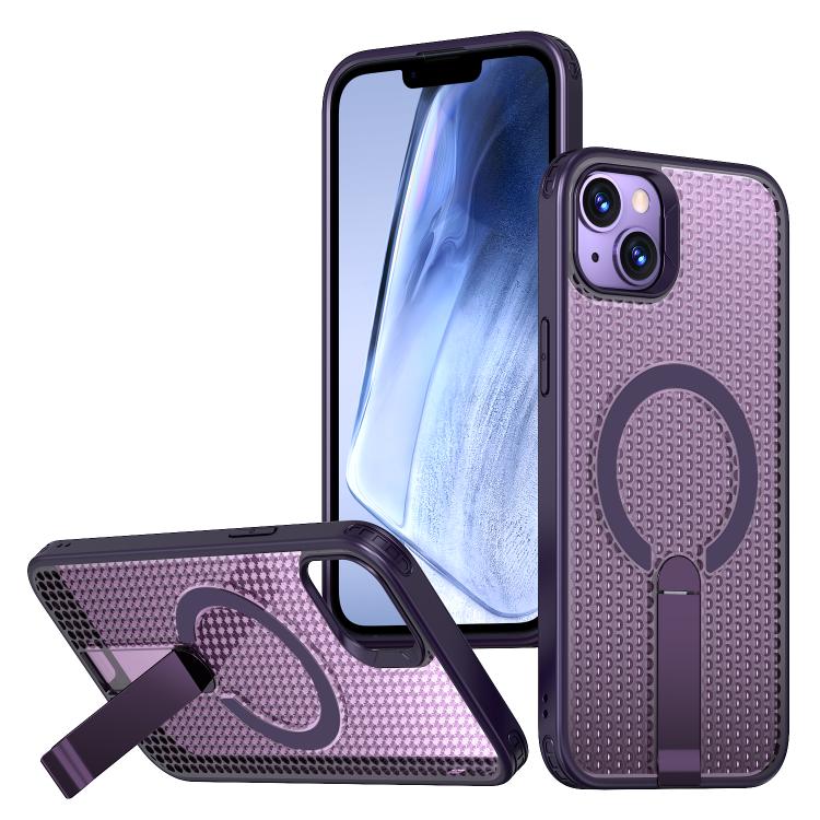 kalebol Honeycomb Cooling MagSafe Holder Phone Case, For iPhone 14 Pro Max, For iPhone 13 Pro Max, For iPhone 13