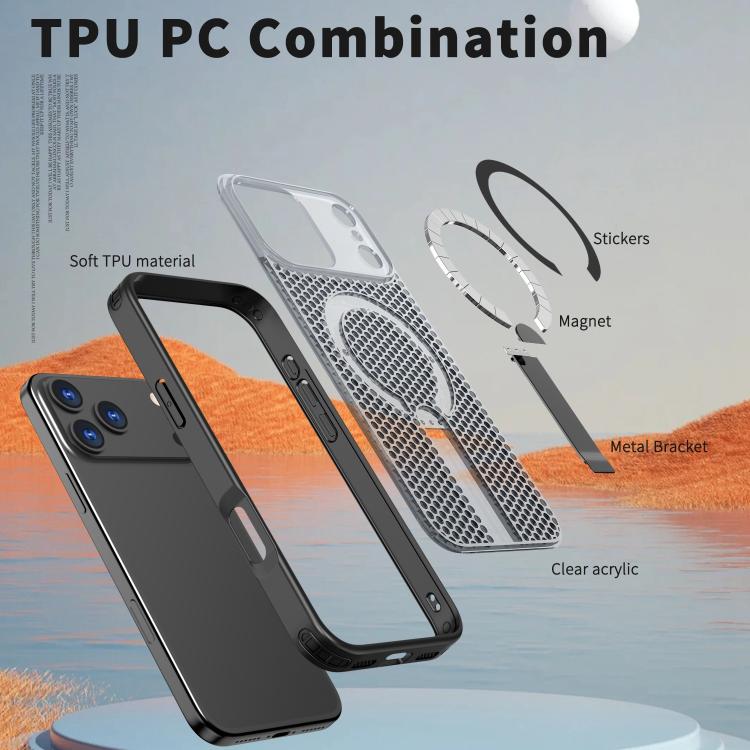 kalebol Honeycomb Cooling MagSafe Holder Phone Case, For iPhone 17 Pro Max, For iPhone 17 Pro, For iPhone 17, For iPhone 17 Air