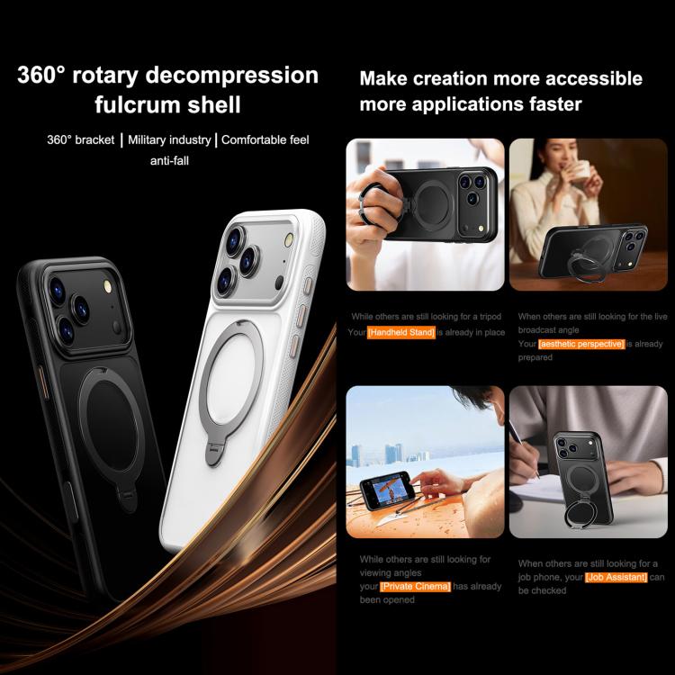 Gear-Style Stress Relief 360 Rotation Holder MagSafe Phone Case, For iPhone 16, For iPhone 15 Pro Max, For iPhone 15 Pro, For iPhone 15, For iPhone 14, For iPhone 14 Pro, For iPhone 14 Pro Max, For iPhone 13 Pro Max