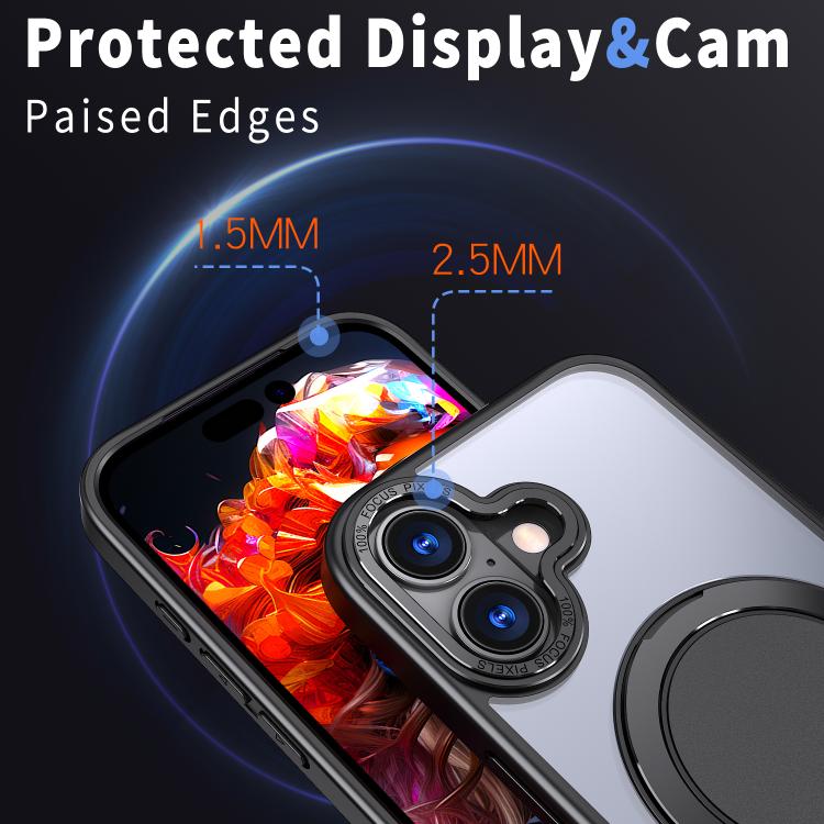 kalebol 360-degree Rotating MagSafe Magnetic Holder Phone Case, For iPhone 16e, For iPhone 16 Plus