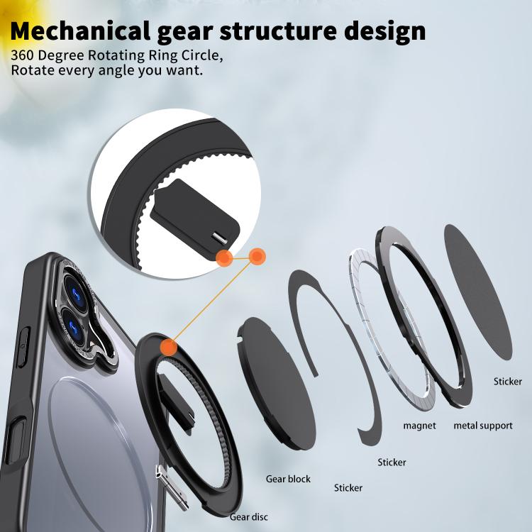 kalebol 360-degree Rotating MagSafe Magnetic Holder Phone Case, For iPhone 16e, For iPhone 16 Plus