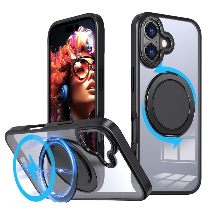 kalebol 360-degree Rotating MagSafe Magnetic Holder Phone Case, For iPhone 16e, For iPhone 16 Plus