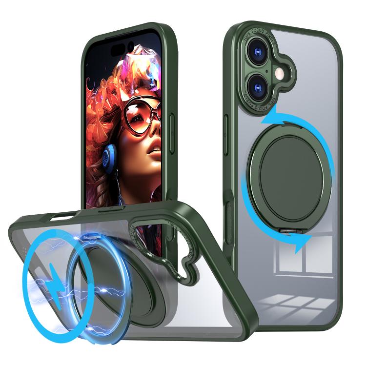 kalebol 360-degree Rotating MagSafe Magnetic Holder Phone Case, For iPhone 16e, For iPhone 16 Plus