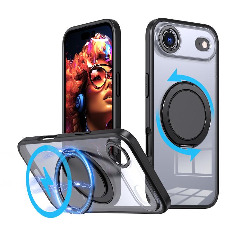 kalebol 360-degree Rotating MagSafe Magnetic Holder Phone Case, For iPhone 16e, For iPhone 16 Plus