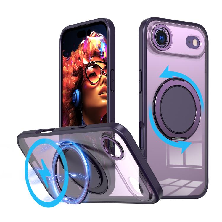 kalebol 360-degree Rotating MagSafe Magnetic Holder Phone Case, For iPhone 16e, For iPhone 16 Plus