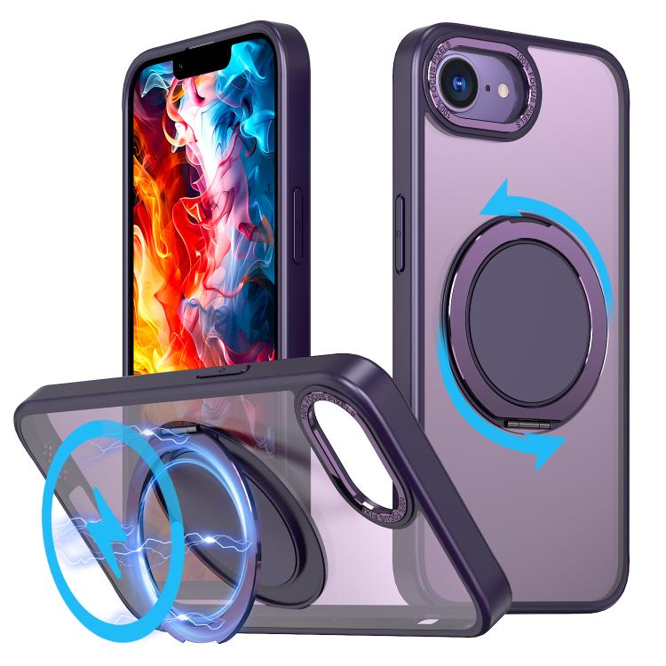 kalebol 360-degree Rotating MagSafe Magnetic Holder Phone Case, For iPhone 16e, For iPhone 16 Plus