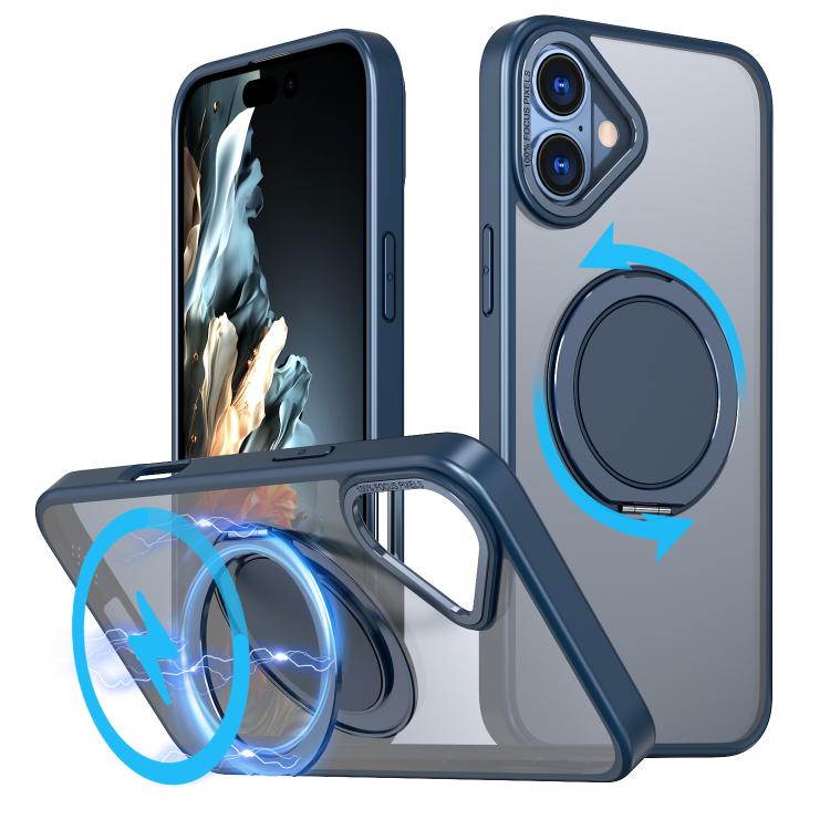 kalebol 360-degree Rotating MagSafe Magnetic Holder Phone Case, For iPhone 16e, For iPhone 16 Plus