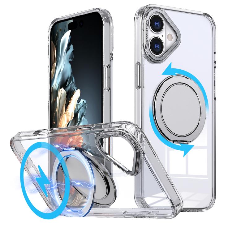kalebol 360-degree Rotating MagSafe Magnetic Holder Phone Case, For iPhone 16e, For iPhone 16 Plus