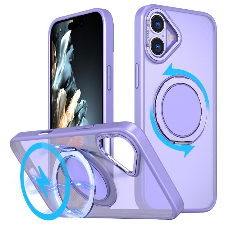 kalebol 360-degree Rotating MagSafe Magnetic Holder Phone Case, For iPhone 16e, For iPhone 16 Plus