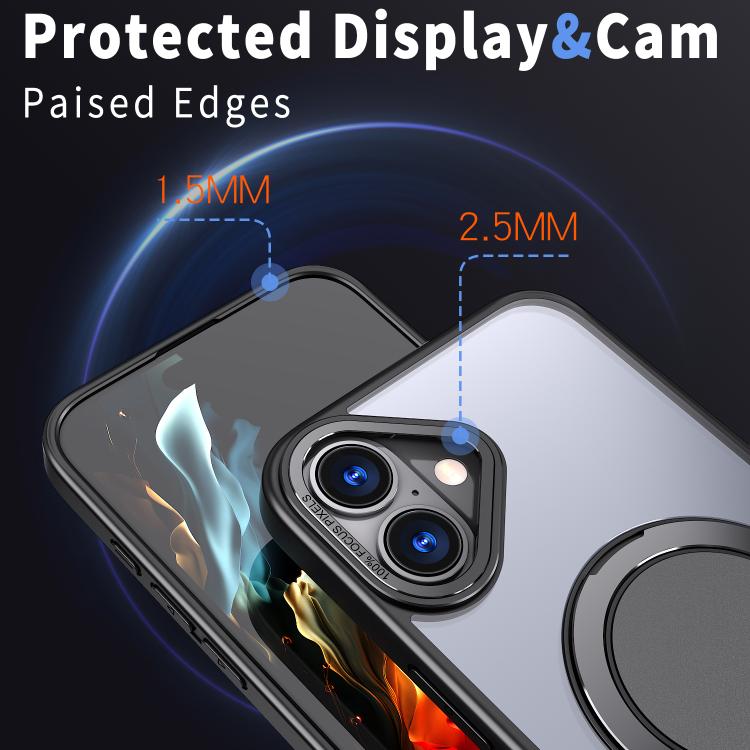 kalebol 360-degree Rotating MagSafe Magnetic Holder Phone Case, For iPhone 16e, For iPhone 16 Plus