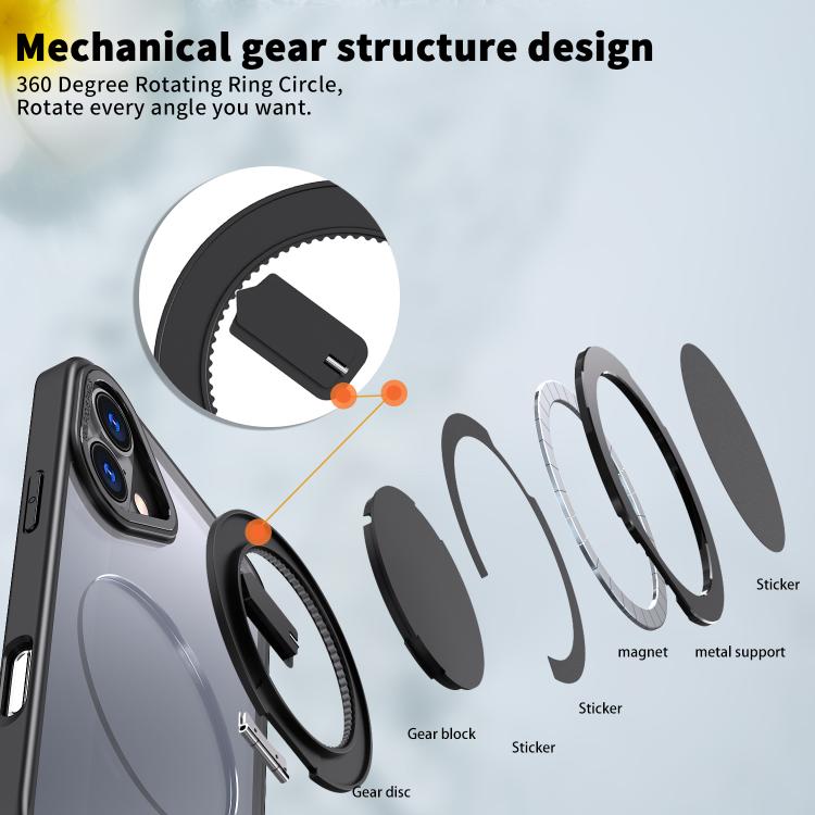 kalebol 360-degree Rotating MagSafe Magnetic Holder Phone Case, For iPhone 16