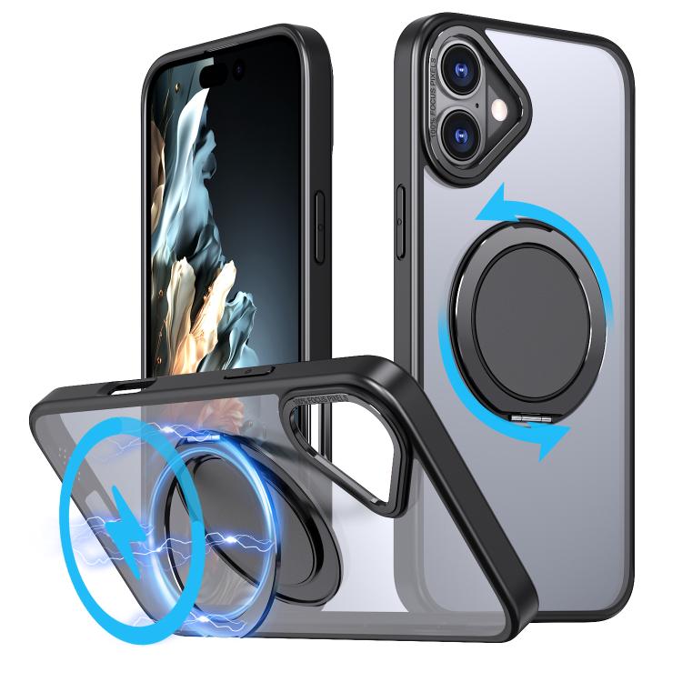 kalebol 360-degree Rotating MagSafe Magnetic Holder Phone Case, For iPhone 16e, For iPhone 16 Plus