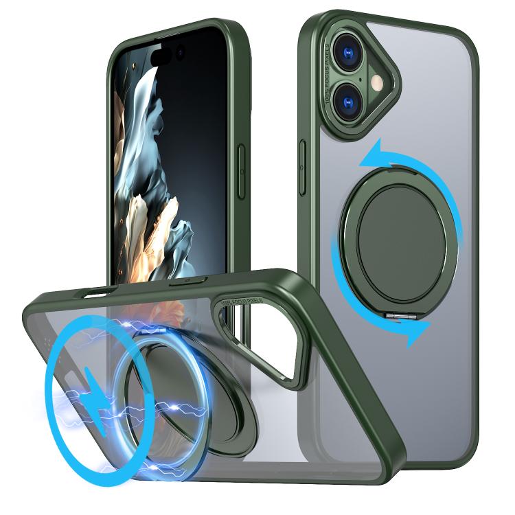 kalebol 360-degree Rotating MagSafe Magnetic Holder Phone Case, For iPhone 16e, For iPhone 16 Plus