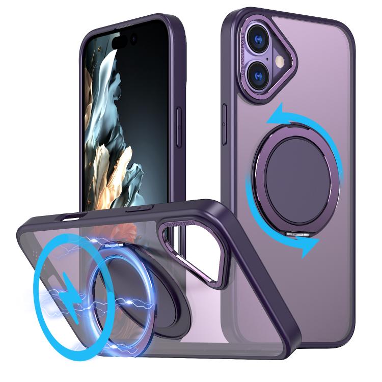 kalebol 360-degree Rotating MagSafe Magnetic Holder Phone Case, For iPhone 16e, For iPhone 16 Plus