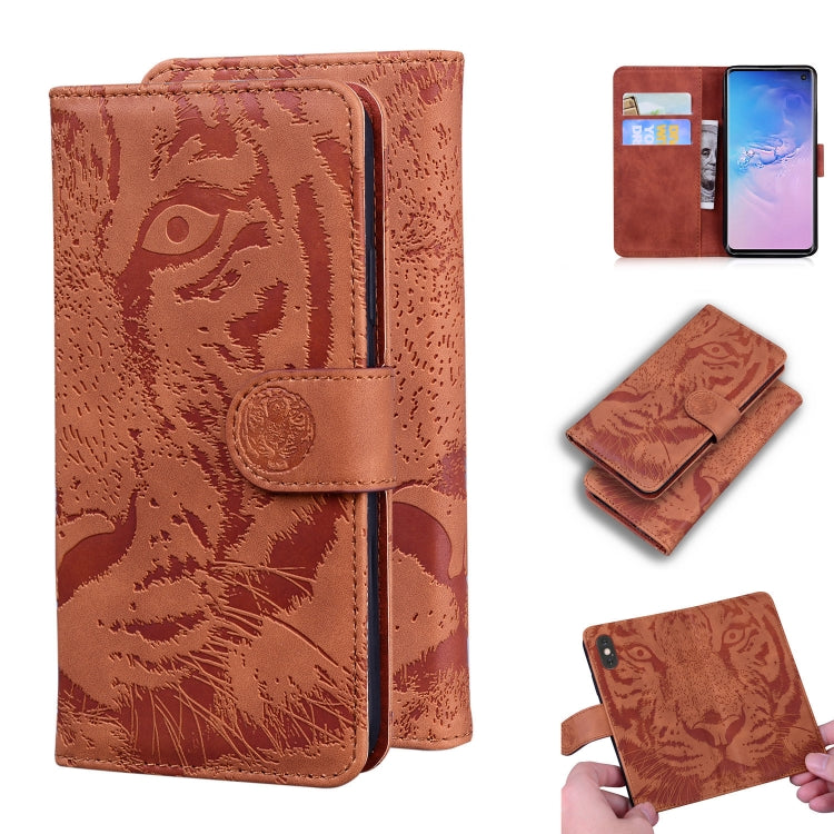 Tiger Embossing Pattern Horizontal Flip Leather Case with Holder & Card Slots & Wallet, For Samsung Galaxy S9, For Samsung Galaxy S9 Plus, For Samsung Galaxy S10, For Samsung Galaxy S10 Lite / A91