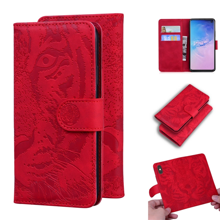 Tiger Embossing Pattern Horizontal Flip Leather Case with Holder & Card Slots & Wallet, For Samsung Galaxy S9, For Samsung Galaxy S9 Plus, For Samsung Galaxy S10, For Samsung Galaxy S10 Lite / A91