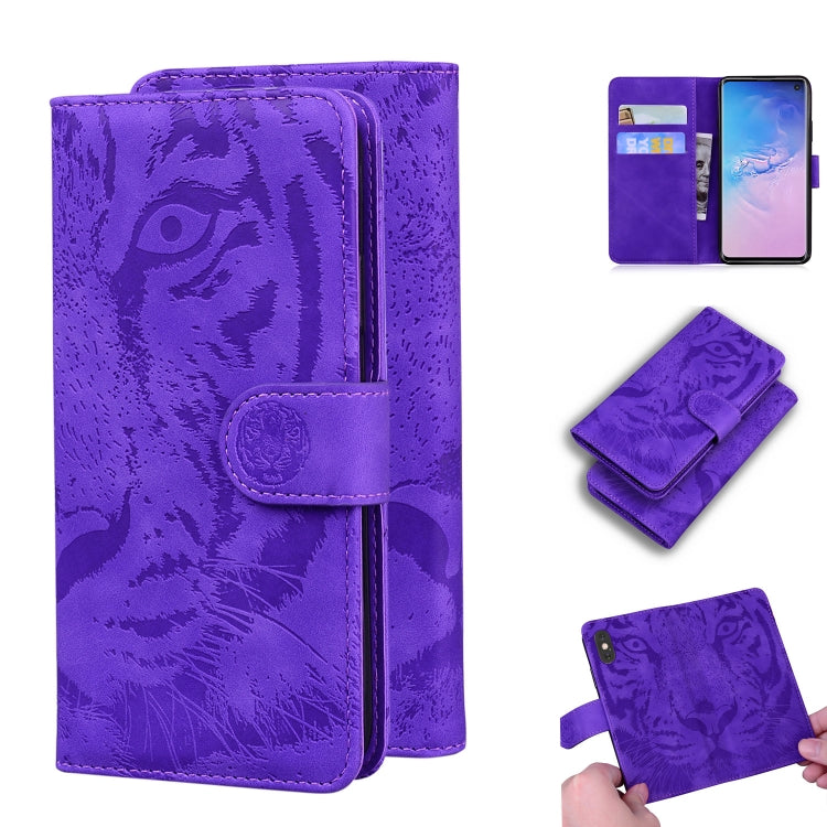 Tiger Embossing Pattern Horizontal Flip Leather Case with Holder & Card Slots & Wallet, For Samsung Galaxy S9, For Samsung Galaxy S9 Plus, For Samsung Galaxy S10, For Samsung Galaxy S10 Lite / A91