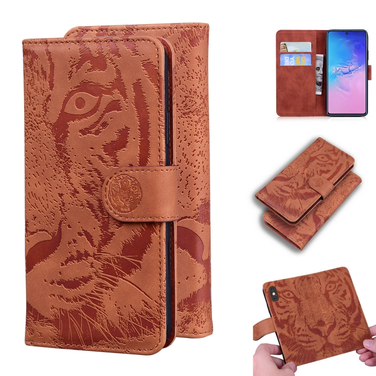 Tiger Embossing Pattern Horizontal Flip Leather Case with Holder & Card Slots & Wallet, For Samsung Galaxy S9, For Samsung Galaxy S9 Plus, For Samsung Galaxy S10, For Samsung Galaxy S10 Lite / A91