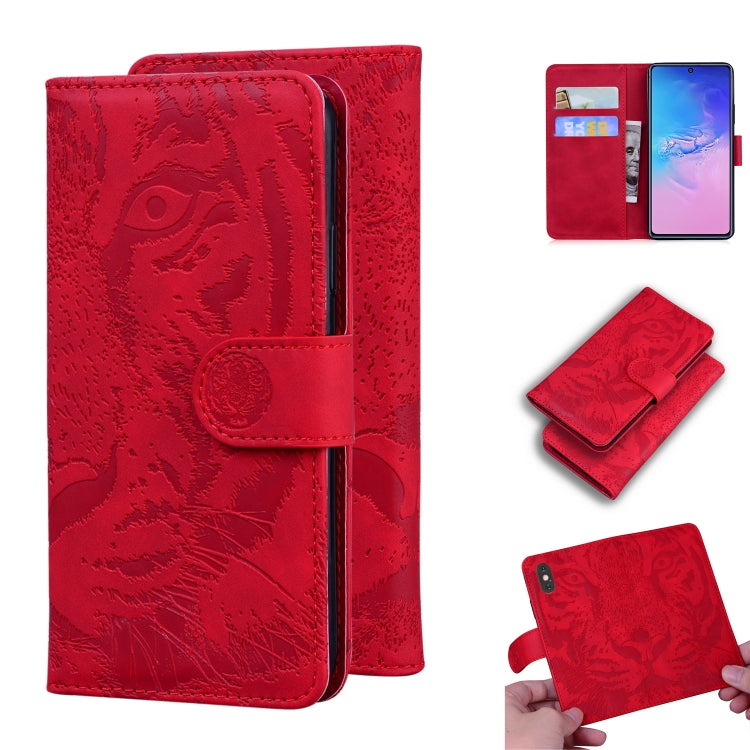 Tiger Embossing Pattern Horizontal Flip Leather Case with Holder & Card Slots & Wallet, For Samsung Galaxy S9, For Samsung Galaxy S9 Plus, For Samsung Galaxy S10, For Samsung Galaxy S10 Lite / A91