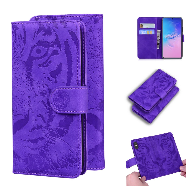 Tiger Embossing Pattern Horizontal Flip Leather Case with Holder & Card Slots & Wallet, For Samsung Galaxy S9, For Samsung Galaxy S9 Plus, For Samsung Galaxy S10, For Samsung Galaxy S10 Lite / A91