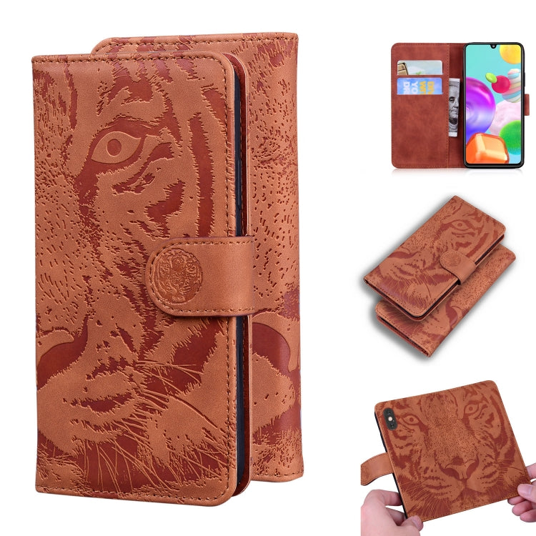 Tiger Embossing Pattern Horizontal Flip Leather Case with Holder & Card Slots & Wallet, For Samsung Galaxy A41, For Samsung Galaxy M31, For Samsung Galaxy A01, For Samsung Galaxy A6 (2018)