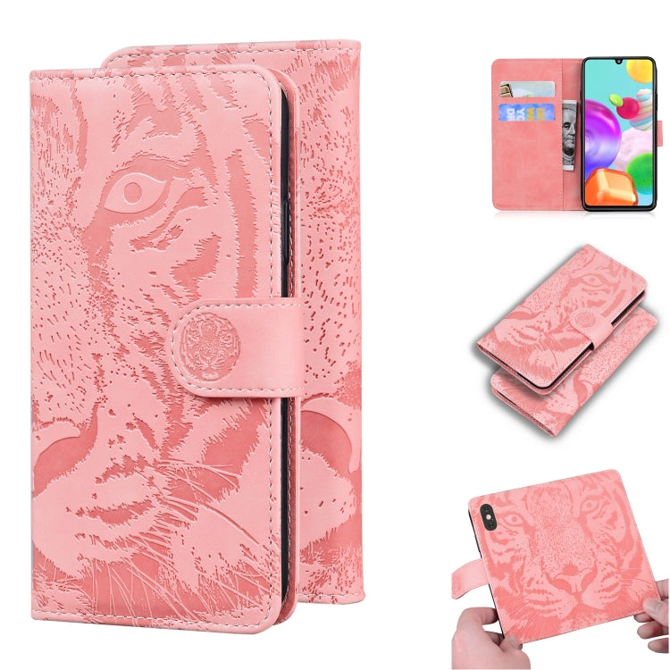 Tiger Embossing Pattern Horizontal Flip Leather Case with Holder & Card Slots & Wallet, For Samsung Galaxy A41, For Samsung Galaxy M31, For Samsung Galaxy A01, For Samsung Galaxy A6 (2018)