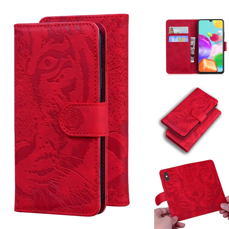 Tiger Embossing Pattern Horizontal Flip Leather Case with Holder & Card Slots & Wallet, For Samsung Galaxy A41, For Samsung Galaxy M31, For Samsung Galaxy A01, For Samsung Galaxy A6 (2018)